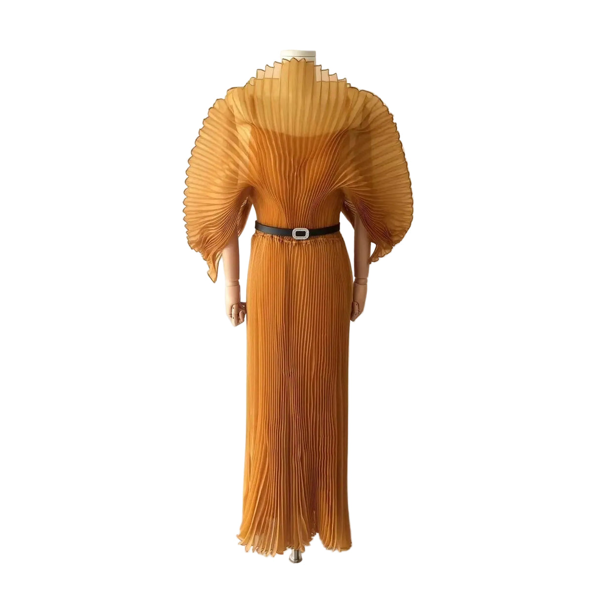 Fold Miyake Folds 2024 Fall New Women's Hand-pleated Loose Dress Plus-size Women's Evening Dress