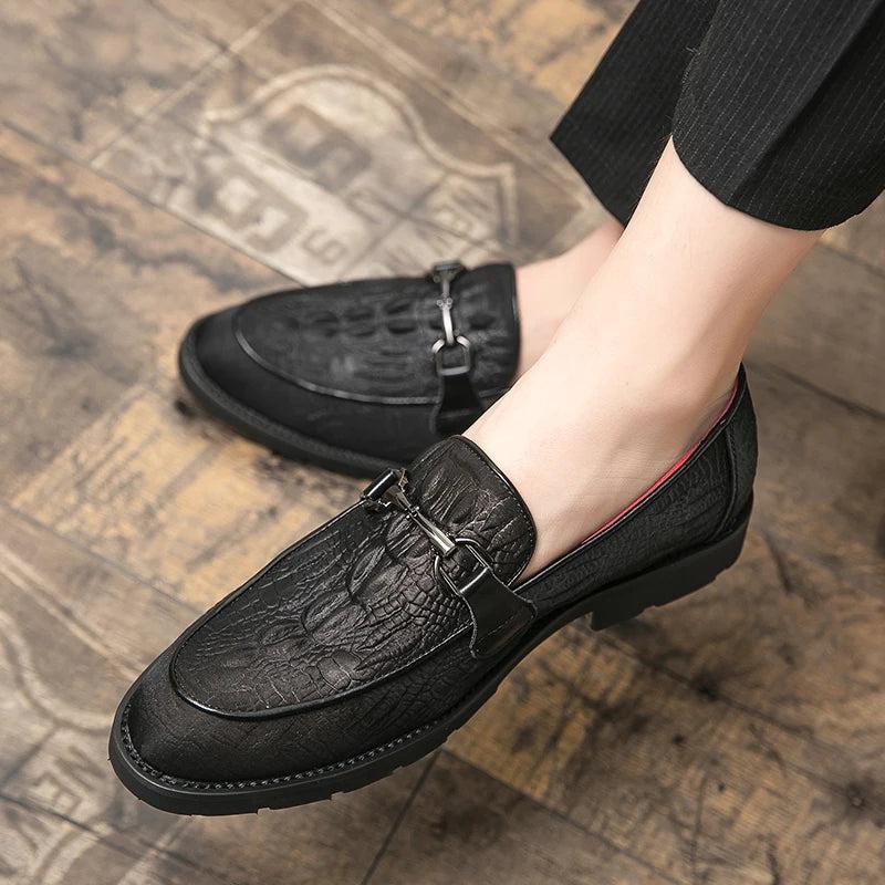 Trend Casual Leather Shoes For Men High Quality Loafers Men's Social Brogue Shoes Male New Yuppie Business Formal Leather Man