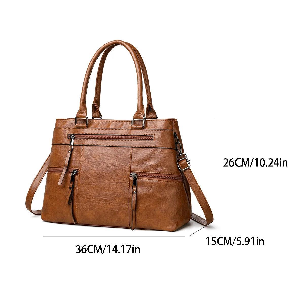 Elegant Handbag for Women High Quality Leather Top-Handle Bags Purse Ladies Shoulder Crossbody Bag Large Casual Tote 2025 Hot