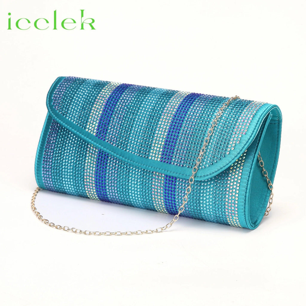 2023 Hot Selling Teal Color Pointed Toe Ladies Shoes Matching Bag Set For Mature Women Wedding Party
