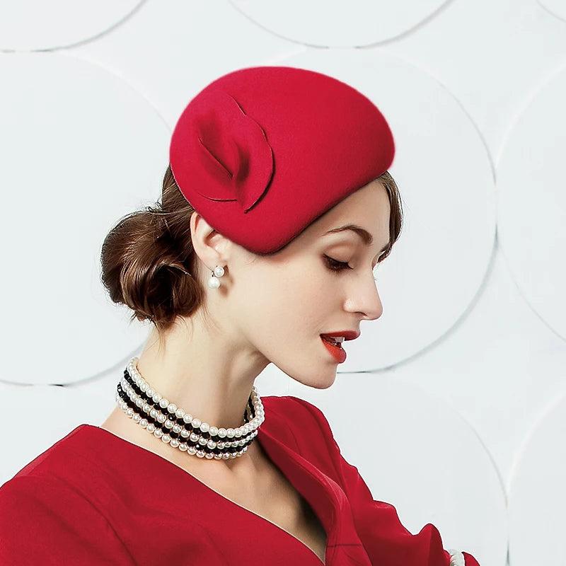 FS White Wool Felt Fascinator Hat For Women Ladies Pink Pillbox Hats Black Wedding Kentucky Derby Fedora Chapeau Femme Party Hat