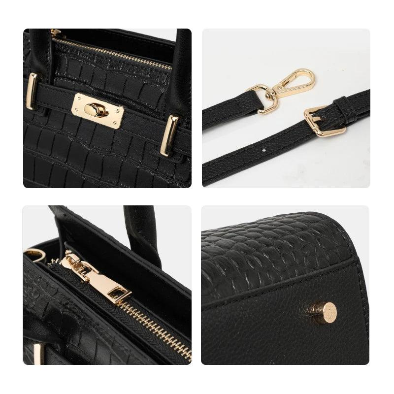 Leather  bag,women's handbag, cowhide cross-body bag, 2024 new style, light and luxurious, mother bag, large capacity