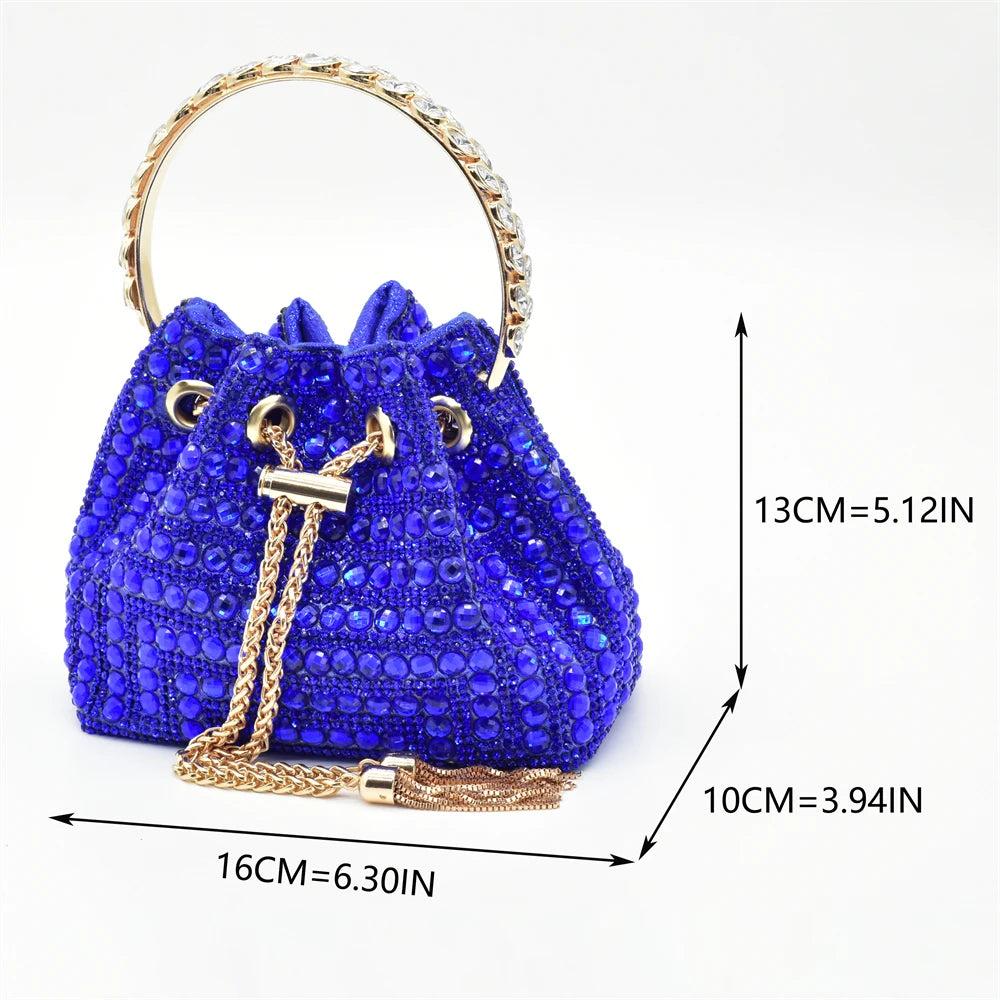 Italian Shoes with Matching Bags Set Decorated with Rhinestone African Shoes for Women Mid Heels Party Pumps  Plus Size Heels 43