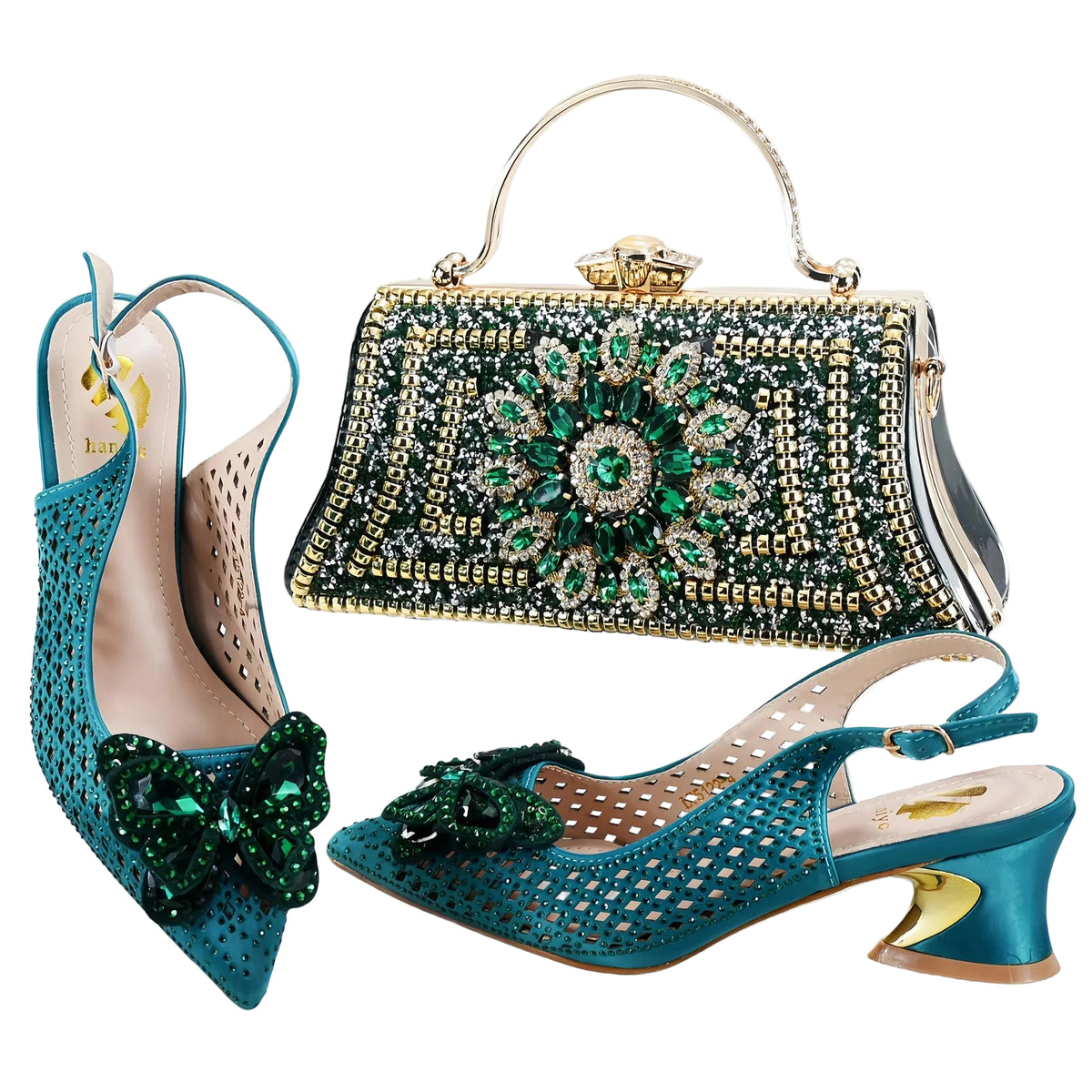 High Quality Winter New Arrivals Specials Design Italian Shoes and Bag Set in Wine Color Low Heels Comfortable For Wedding