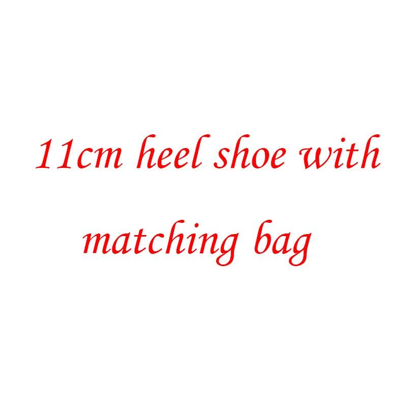 BaoYaFang Women wedding shoes with matching bags High heels platform shoes Peacock Ladies Paty shoe and bag Round Toe Pumps
