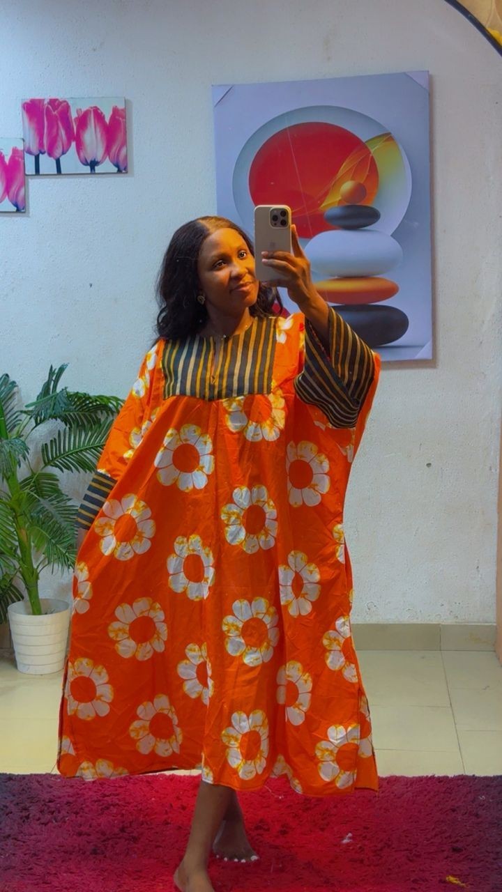 Ankara With Aso Oke Short Dresses Free Size 16-22