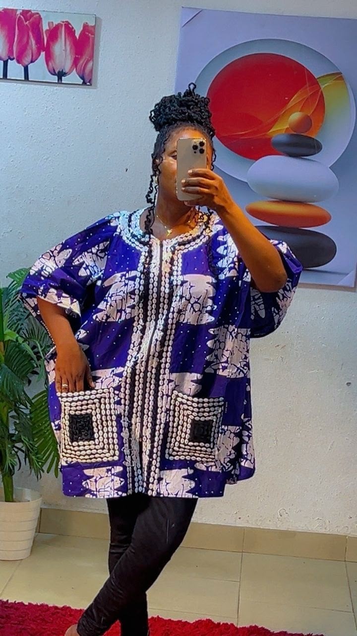 Ankara Tops With Fully Body Stones Size 10-16