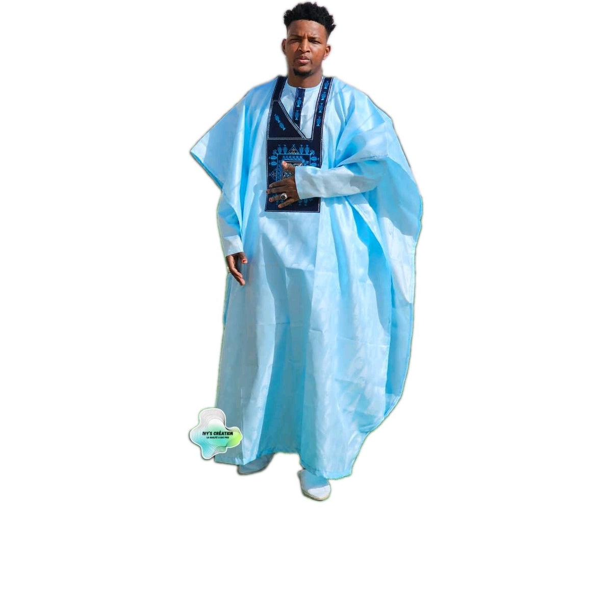 Men Riche Bazin Traditional Clothing Three Piece Suit