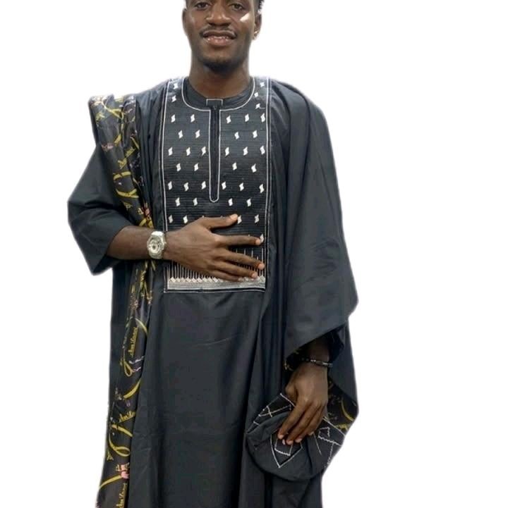 Men Traditional 3 Piece Nigerian Nigerian Agbada Style Embroidered size XL- 4XL 