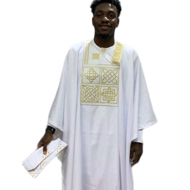 Men Traditional 3 Piece Nigerian Nigerian Agbada Style Embroidered size XL- 4XL 