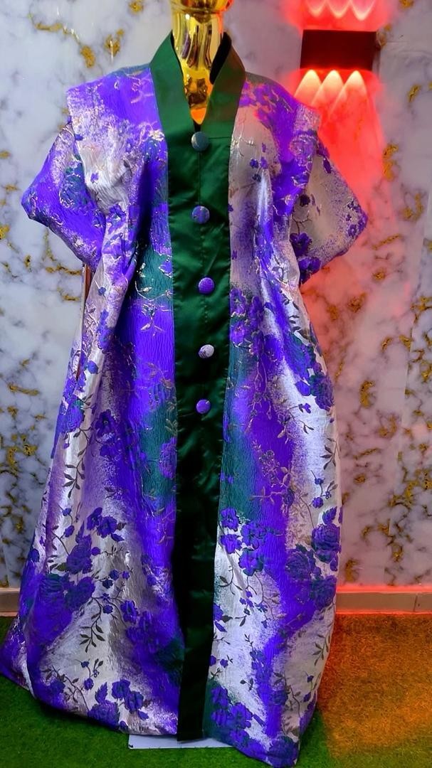 Women African Kaftan Maxi Dress Matching Headwrap Floral Multi Colour One Size 