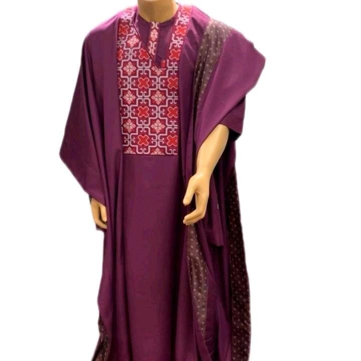 Men Traditional 3 Piece Nigerian Nigerian Agbada Style Embroidered size XL- 4XL 