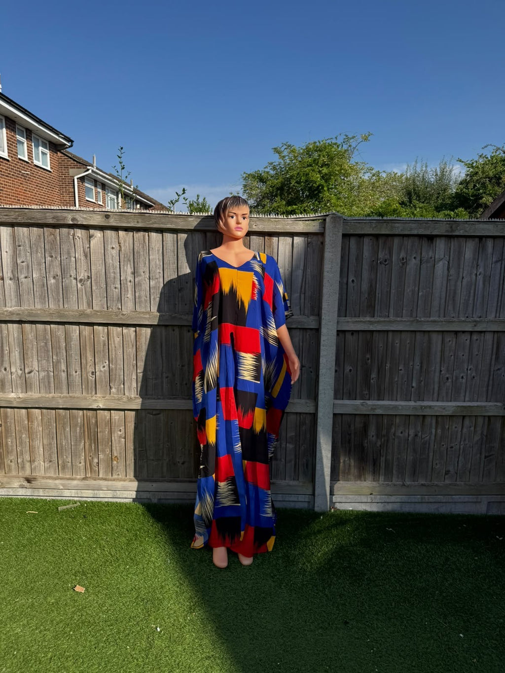 Kimono Top Trousers Two-Piece Cotton Ankara Outfit African Size 10-18