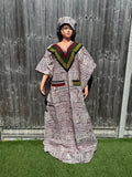 Kampala Long Dresses with Aso Oke African Dresses