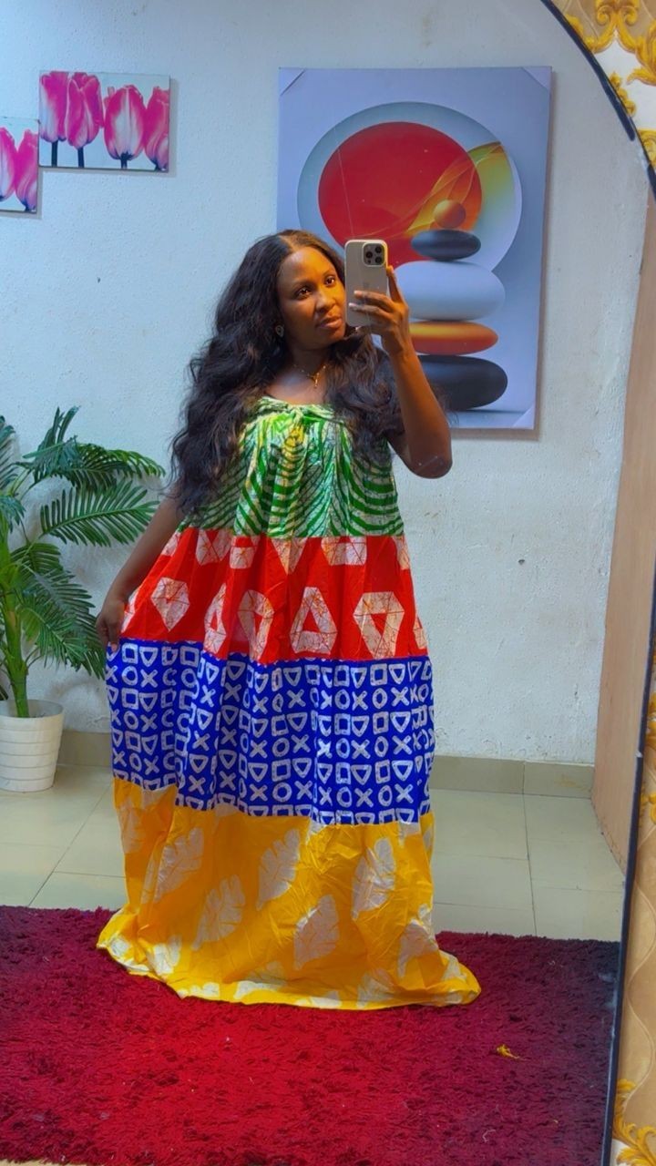 Ankara Long Dress for Women African Dashiki Print Maxi Dress for Evening Party