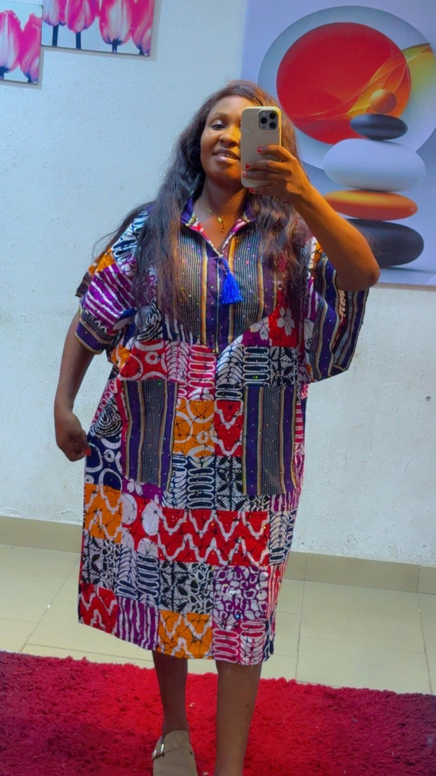 100% Ankara Cotton Short Dresses Available From Size 10-18