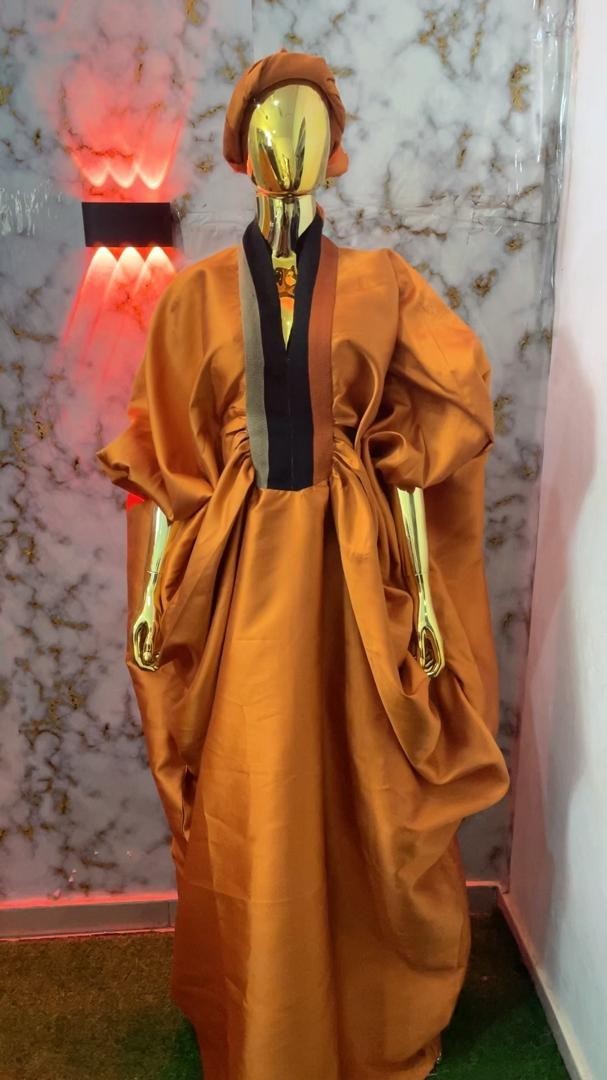 Women African Kaftan/Boubou Maxi Dress Batwing Sleeve Embroidered One Size 