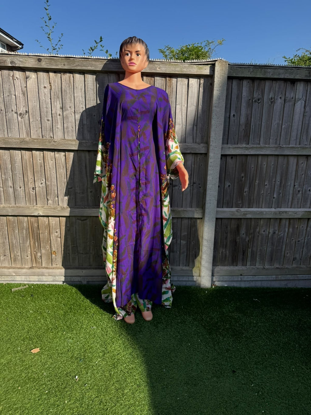 Kimono Top Trousers Two-Piece Cotton Ankara Outfit African Size 10-18