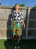 Kimono Top Trousers Two-Piece Cotton Ankara Outfit African Size 10-18