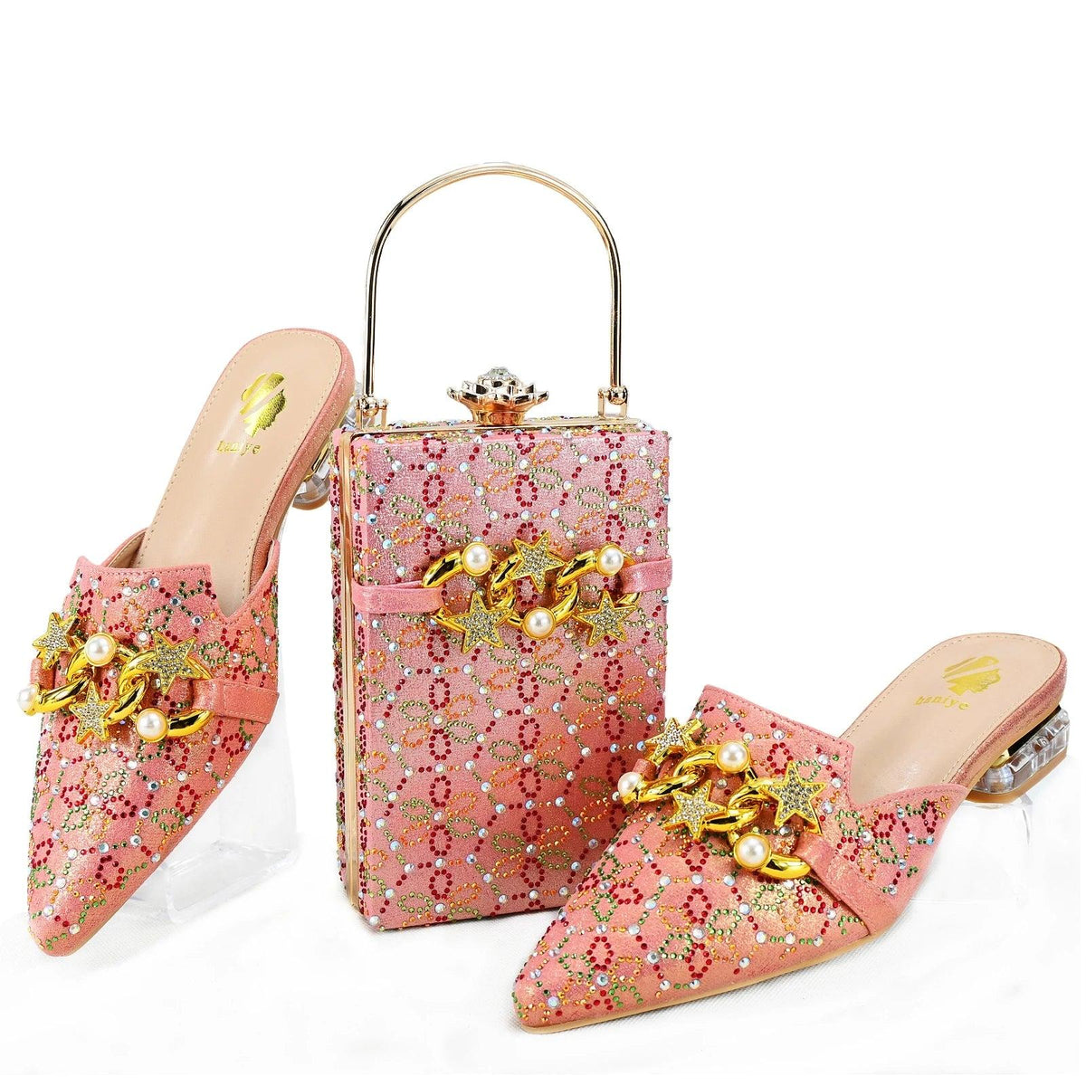 doershow Lastest Italian Design Fashion Style Ladies Shoes with Matching Bag Set 2024 Nigerian Shoes and Bag Set HAE1-5