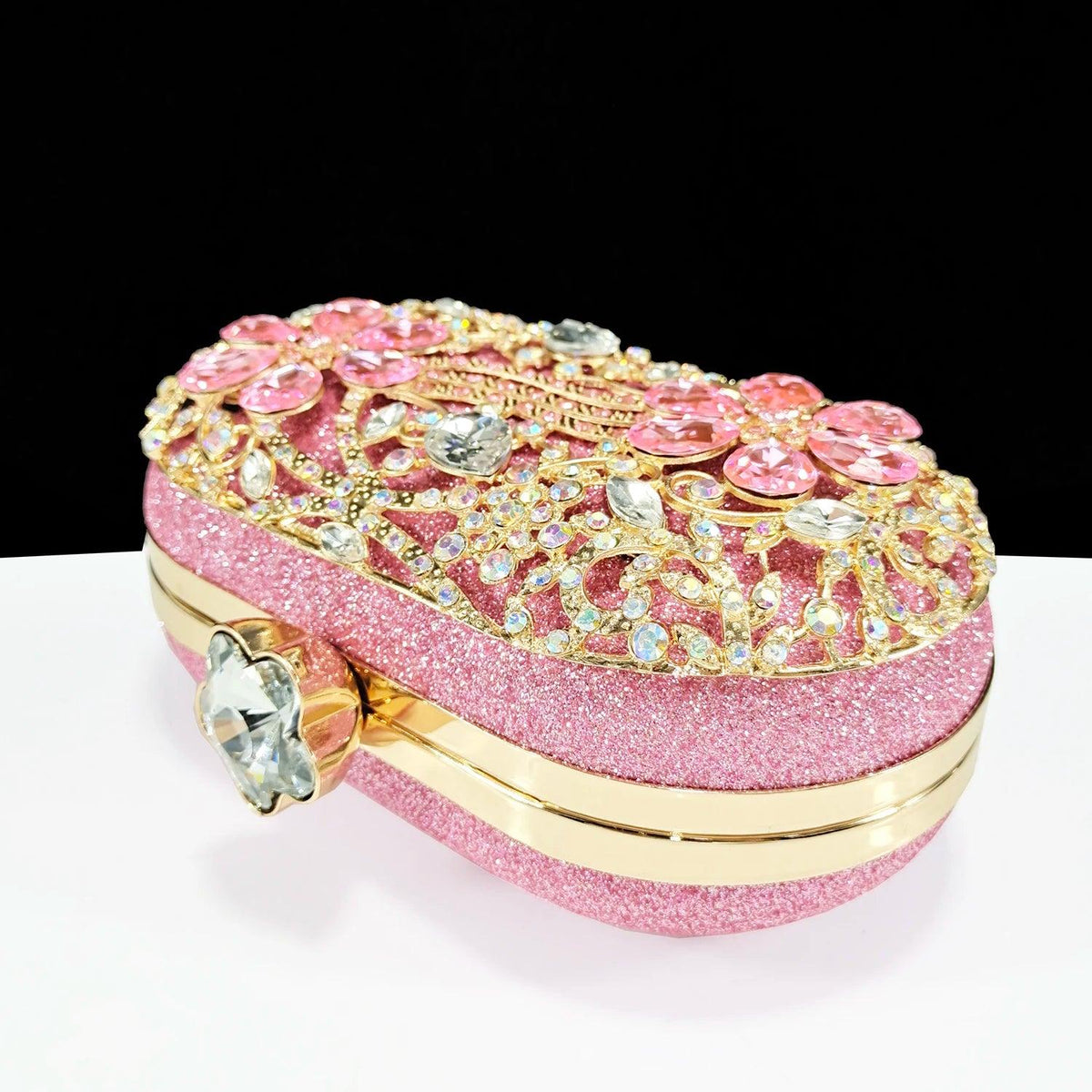 2024 New Design Specials Italian Women Heels Shoes and Bag in Pink Color Comfortable Heels With Rhinestone for Part