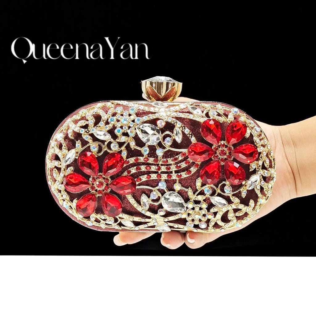 QUEENA YAN 2025 INS FANTATIC BLUE Rhinestone-encrusted Sex Ladies Shoes / MATCHING  SPARKING MINI BAG (SPECIAL COLLECTION)