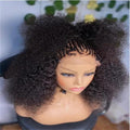Soft Long 26inch Natural Black 180Density Kinky Curly Lace Front Wig For Women BabyHair Preplucked Heat Resistant Glueless
