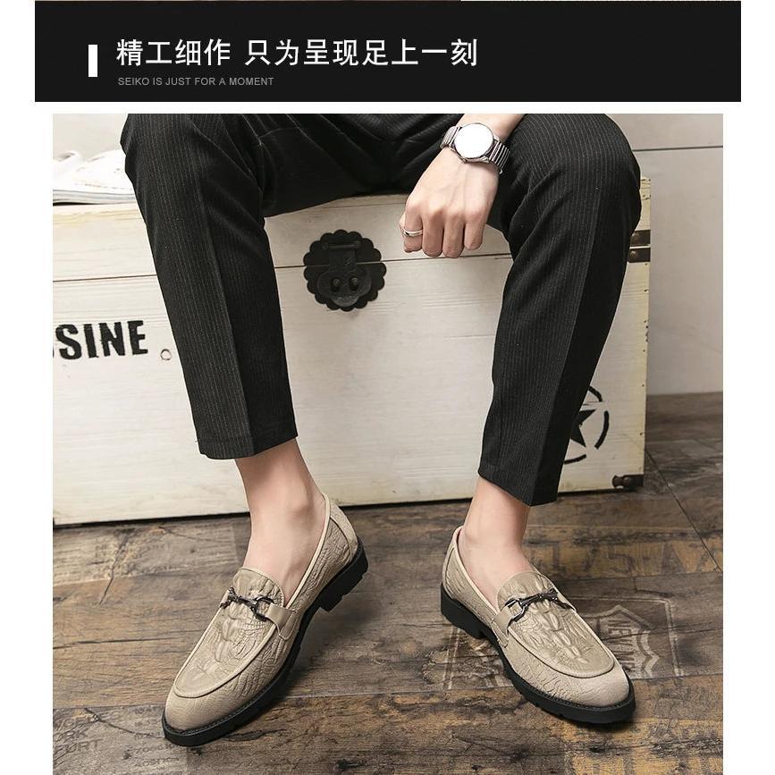 Trend Casual Leather Shoes For Men High Quality Loafers Men's Social Brogue Shoes Male New Yuppie Business Formal Leather Man