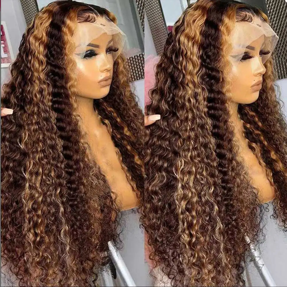 Invisi Strap 360 Full Hd Lace Frontal Wig 250 Density Chocolate Brown 30 Inch Deep Wave Lace Front Wig Glueless Wig Human Hair