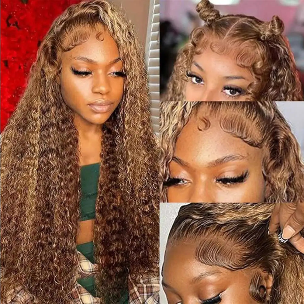 Invisi Strap 360 Full Hd Lace Frontal Wig 250 Density Chocolate Brown 30 Inch Deep Wave Lace Front Wig Glueless Wig Human Hair