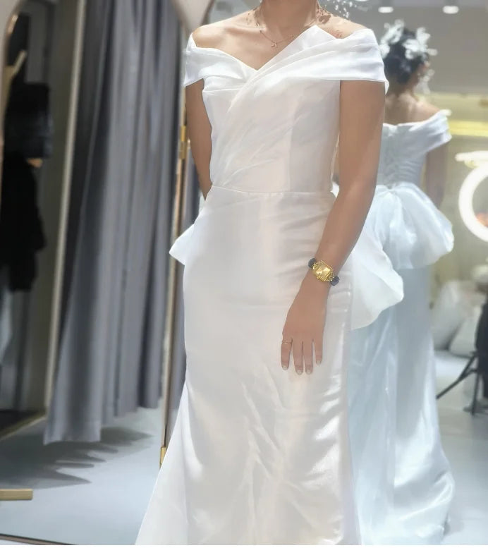 S0008Y    High -quality Hot Sales  Detachable  for Civil  Elegant Sexy Elegant Plus Size Wedding Dress