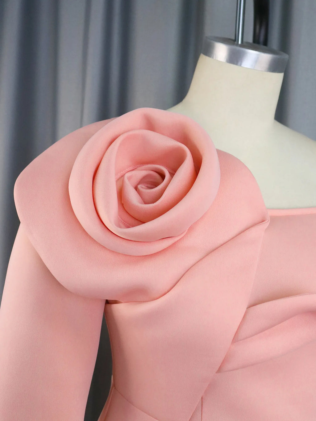 215 Chic Design 2025 Women Plus Size Dress Cross-border Designer Three-dimensional Flower Sheath Elegant Long Party Dresses