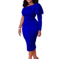 D318 New Arrivals Fashion Fall Dresses for Women Slim Shoulder Ladies Office Dresses Women Formal Work Elegant Midi Dress
