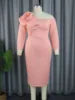 215 Chic Design 2025 Women Plus Size Dress Cross-border Designer Three-dimensional Flower Sheath Elegant Long Party Dresses