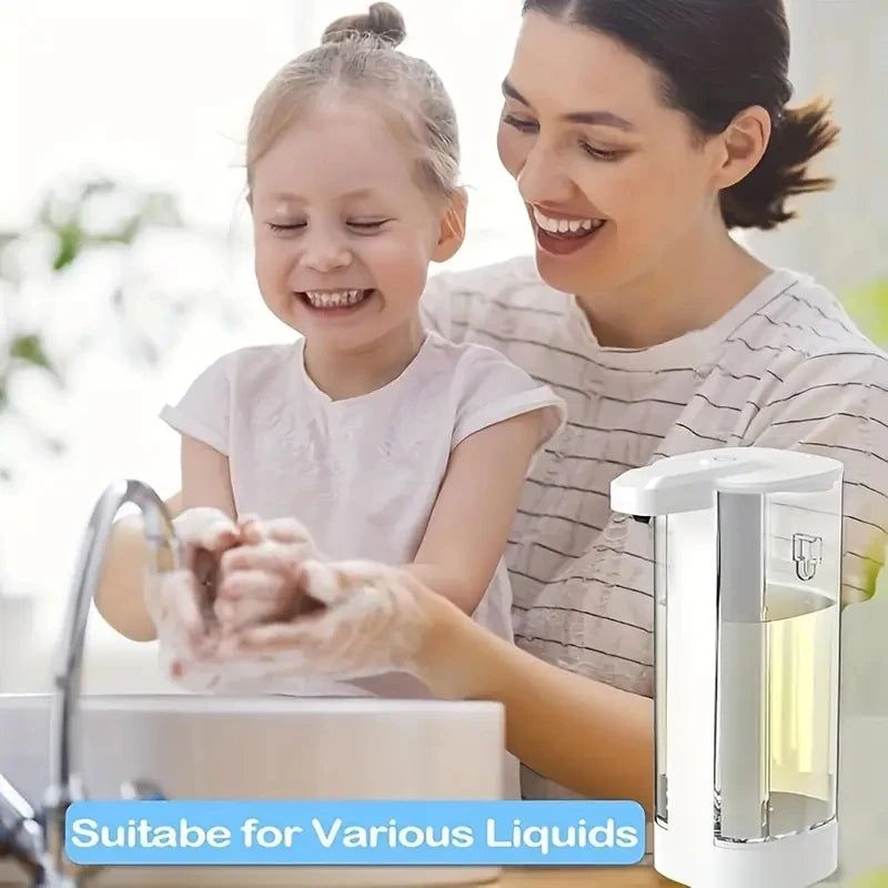 500ML Touchless Transparent Bottle IPX5 Waterproof USB Rechargeable New Electric Infrared Automatic Sensor Liquid Soap Dispenser