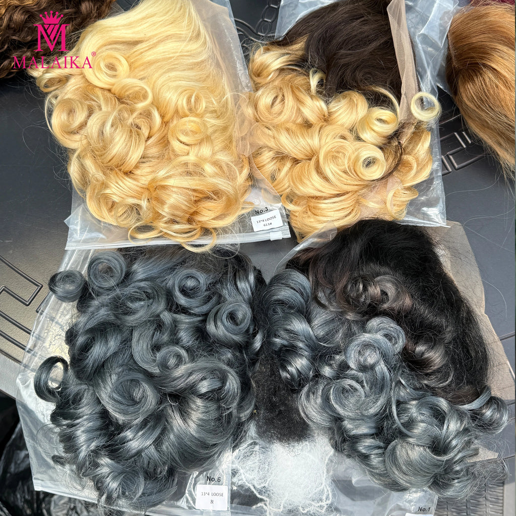 613# Pixie Cut Wigs Human Hair Loose Wave Curly Wig 13x4 Lace Front Human Hair Wig  260% Density 8Inch for Black Women