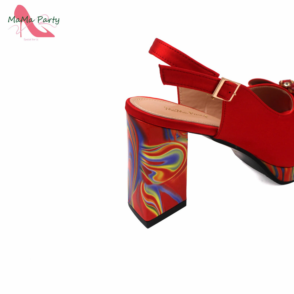 2024 Appliques Specials Italian Design Nigerian Women Shoes Matching Bag Set in Green Color INS Hot Sale Sandals