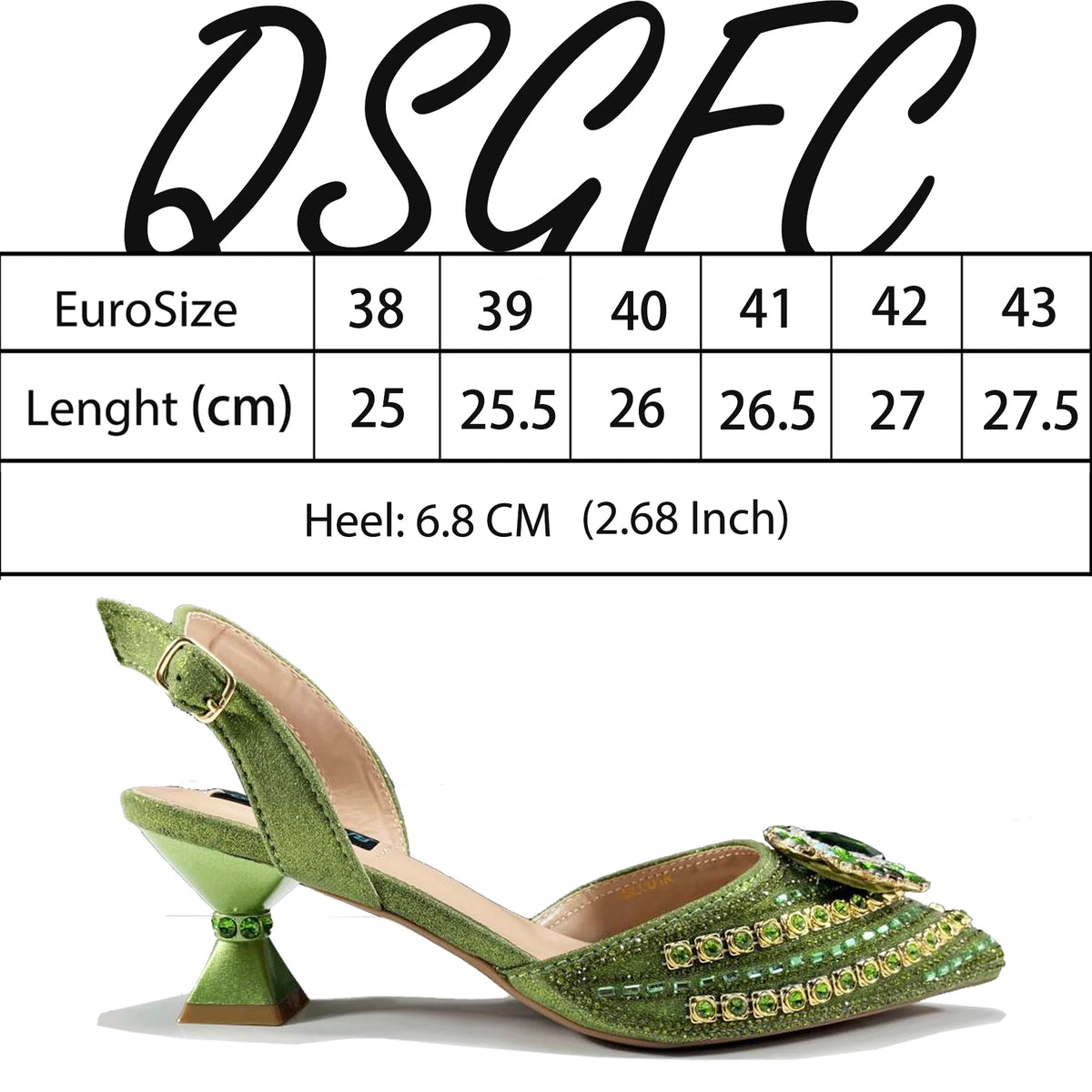 Queena Yan 2025 Elegant Fruit Green Women's Green Heels and Rhinestone Handbag Set - Italian Design for Weddings and Parties