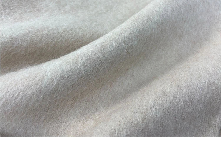 Faced Wool Ladies Winter Jacket Hooded coats Women Luxurious Real Fox Fur Coat Lose Clothing Cashmere Double