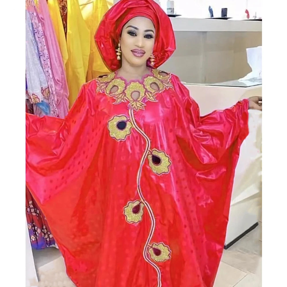 Bazin Riche Dashiki Robe Shiny Femme Traditional Wedding Party Clothing Bazin Riche Long Dresses For African Women Daily Dress