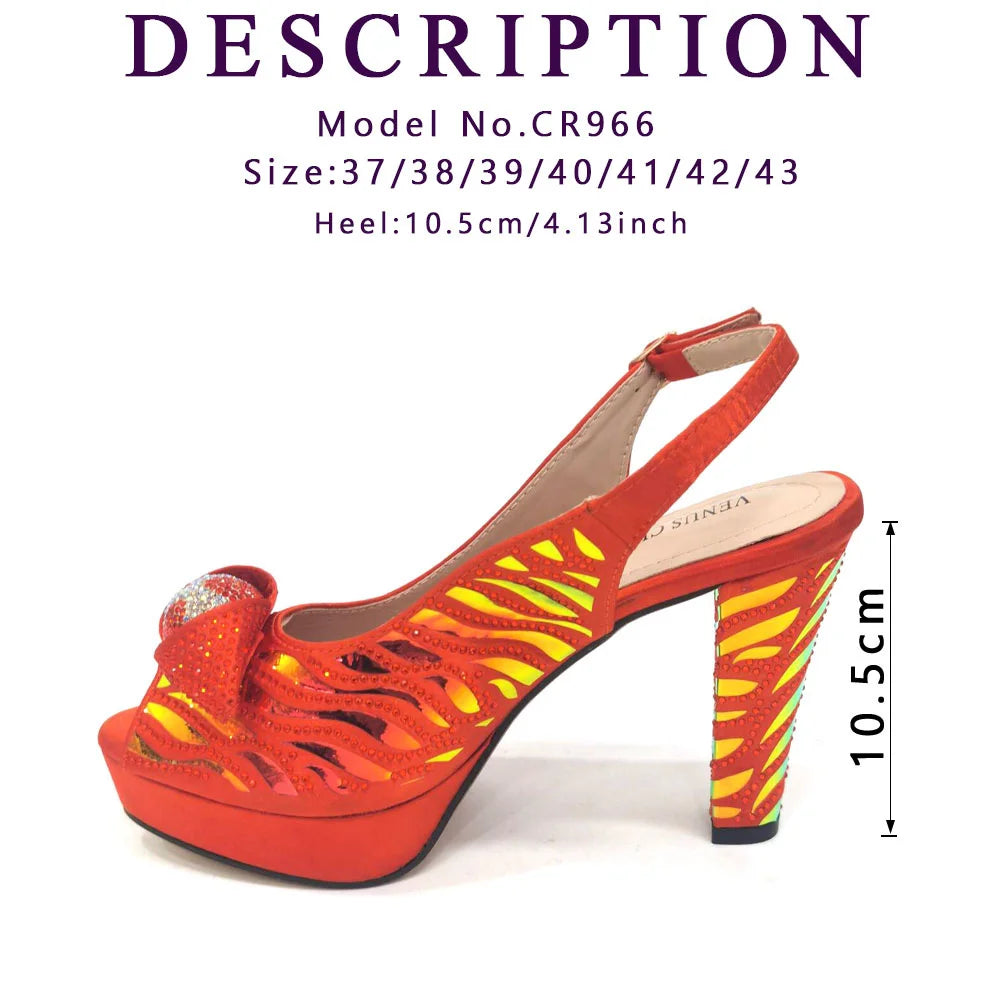 Venus Chan 2024 Newest Arrival Wine Red Color Peep Toe Women Sandals Shoes Matching Bag Set For Ladies Wedding Party Pump