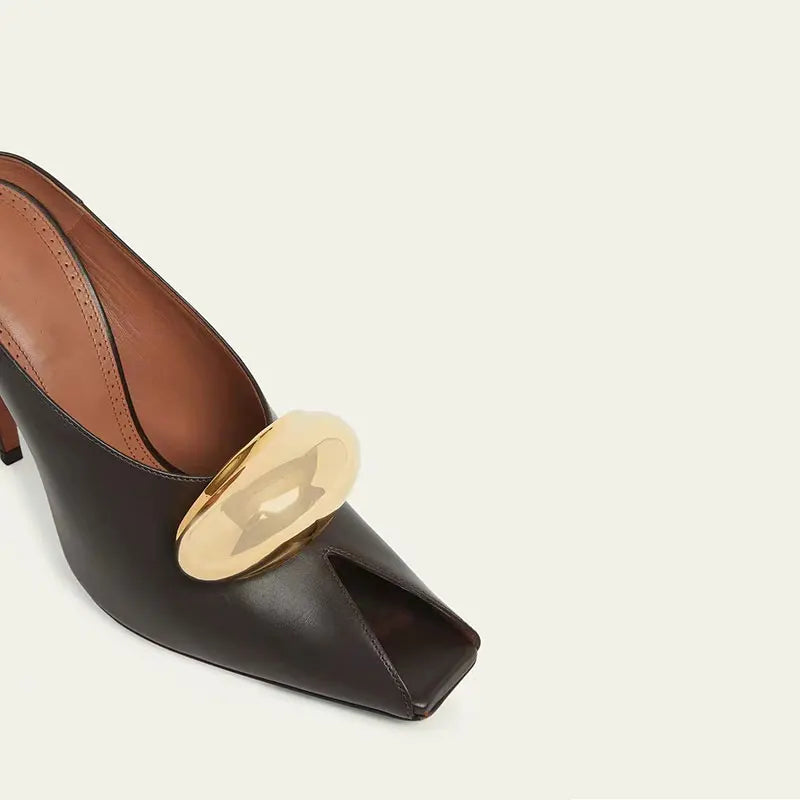 Show Style 10.5c High Heel Fish Mouth Sandals Spring Summer Black White Fashion Sexy Professional Commuter Women Shoes  Size 43