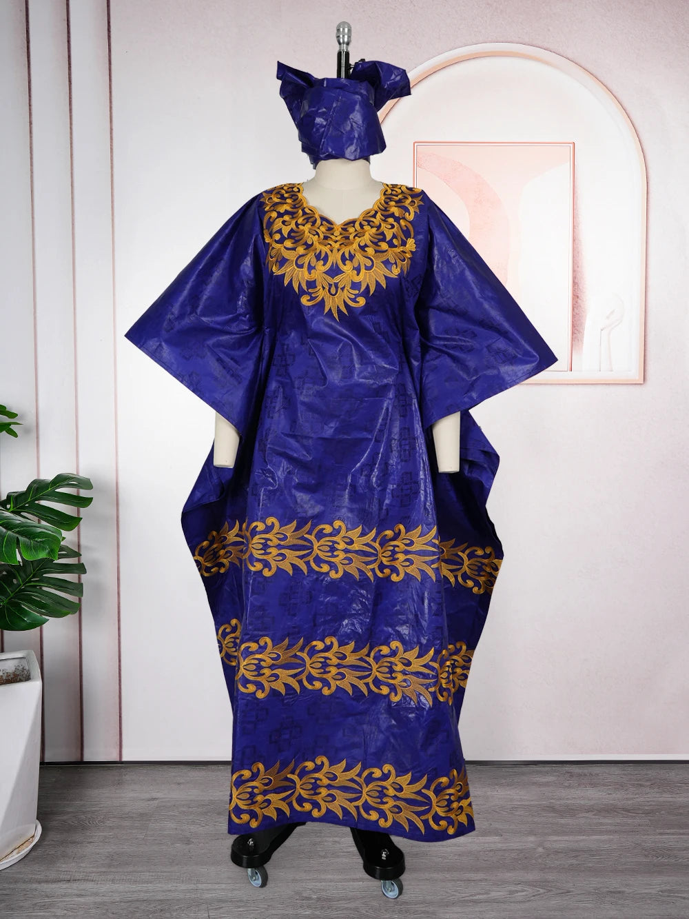 H&D 2026 African dresses for woman Embroidery Bazin Riche Kaftan Dress Wedding Party Djellaba Plus Size Muslim Gown Turkey Dress
