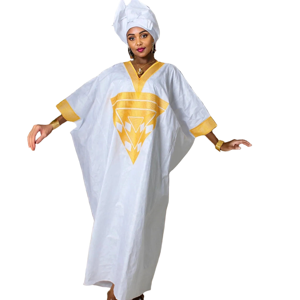 African Attire For Women Abaya Embroidery Plus Size Elegant Party Church Dress