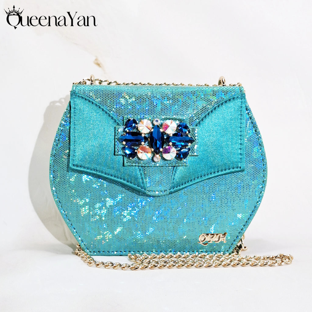 2025 New-Season Peep Toe Ladies' Shoes Elegant Coral Color Diamond-Embellished High Heels Italian-Designed Shoe and Handbag Set