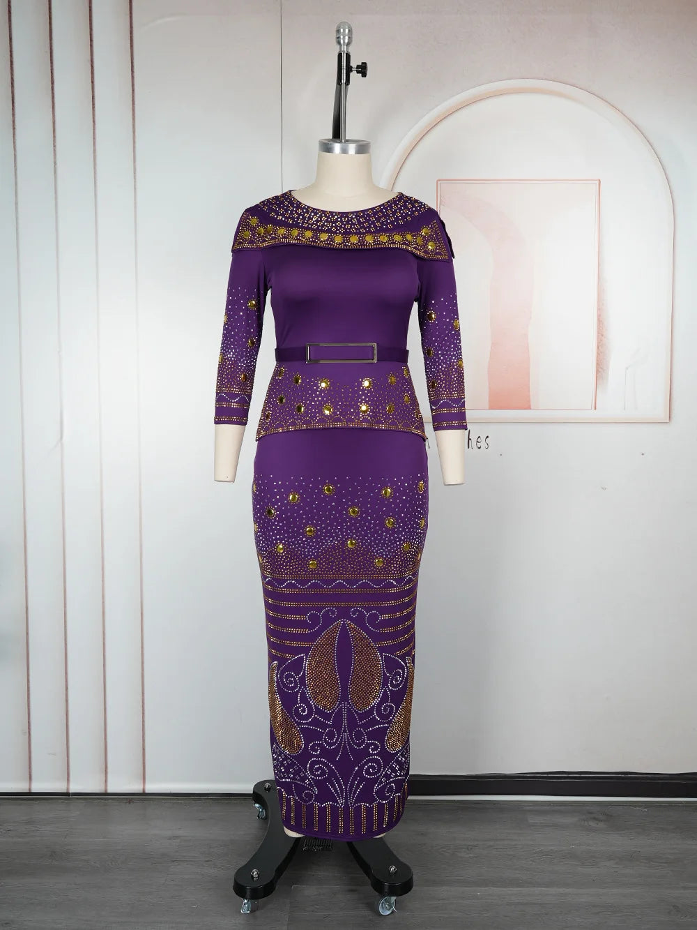 African Party Dresses for Women Elegant Turkey Muslim Wedding Evening Gown Plus Size Dashiki Diamond Bodycon Maxi Long Dress New