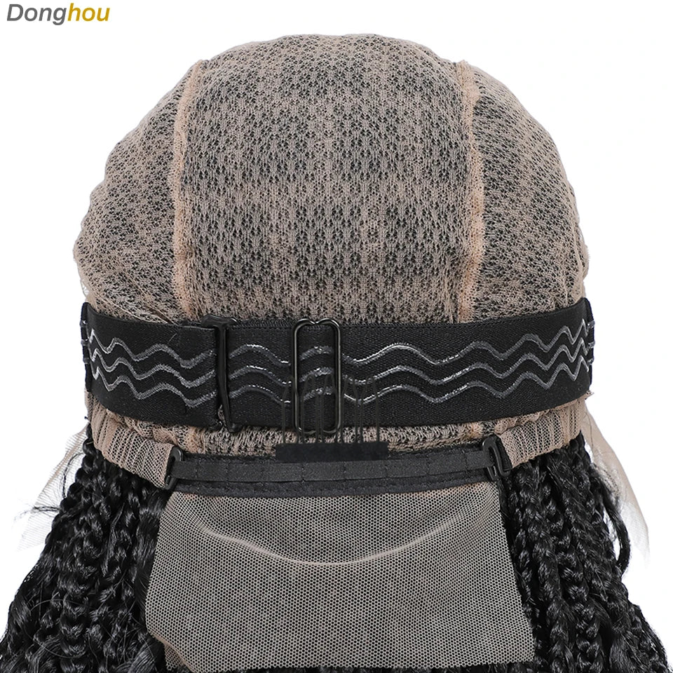 Ombre Boho Knotless Braided Wigs for Black Women 1B T30 Colors Bohemian Box Braids Wigs Perruques Tresses Africaines Naturelles