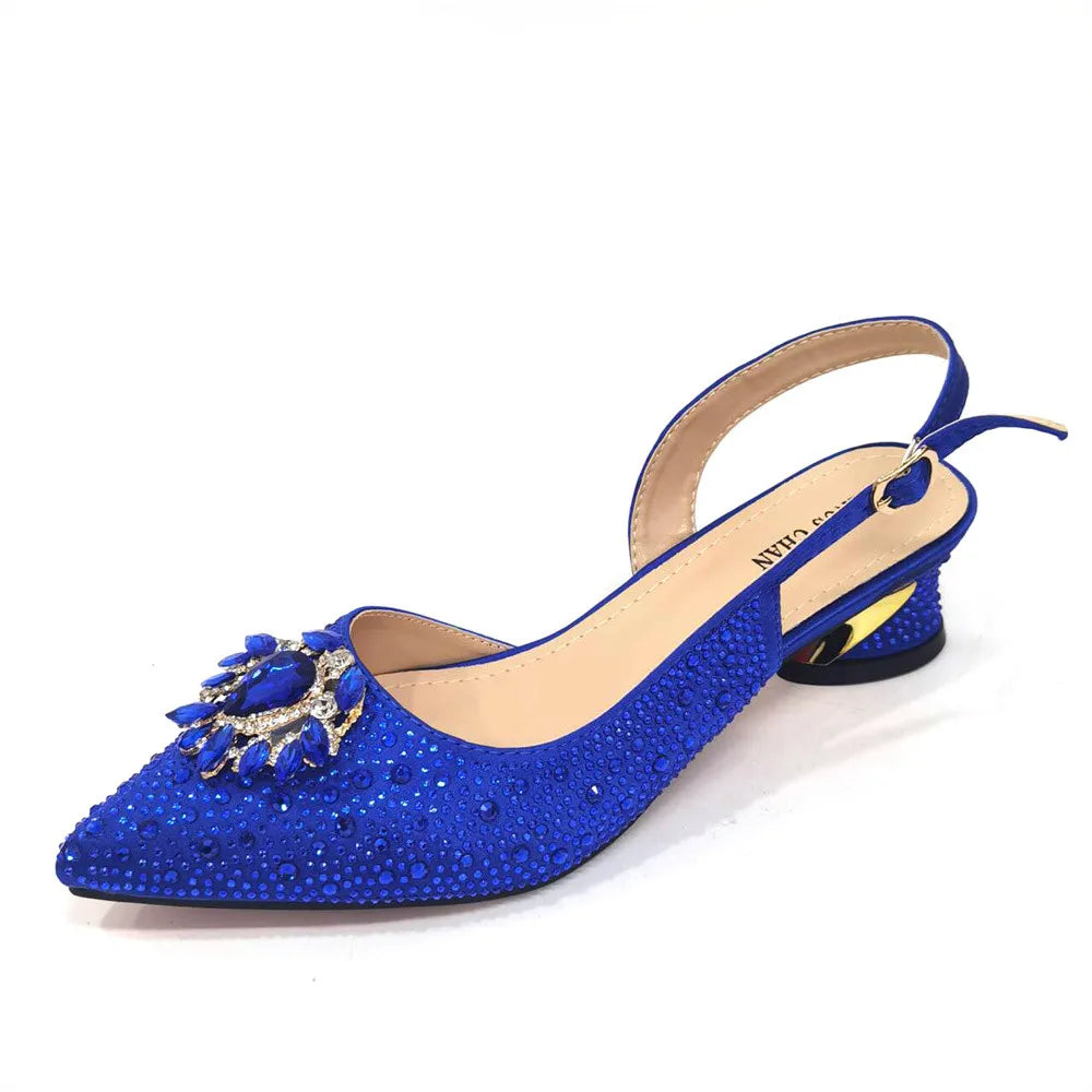 2024 Ladies High Quality Women's Pumps And Bag Italian Fashion Design Silver Mixed Color Bag For Nigeria Wedding Party