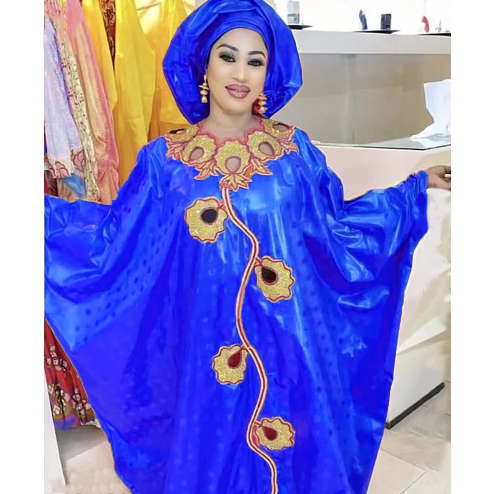 Bazin Riche Dashiki Robe Shiny Femme Traditional Wedding Party Clothing Bazin Riche Long Dresses For African Women Daily Dress
