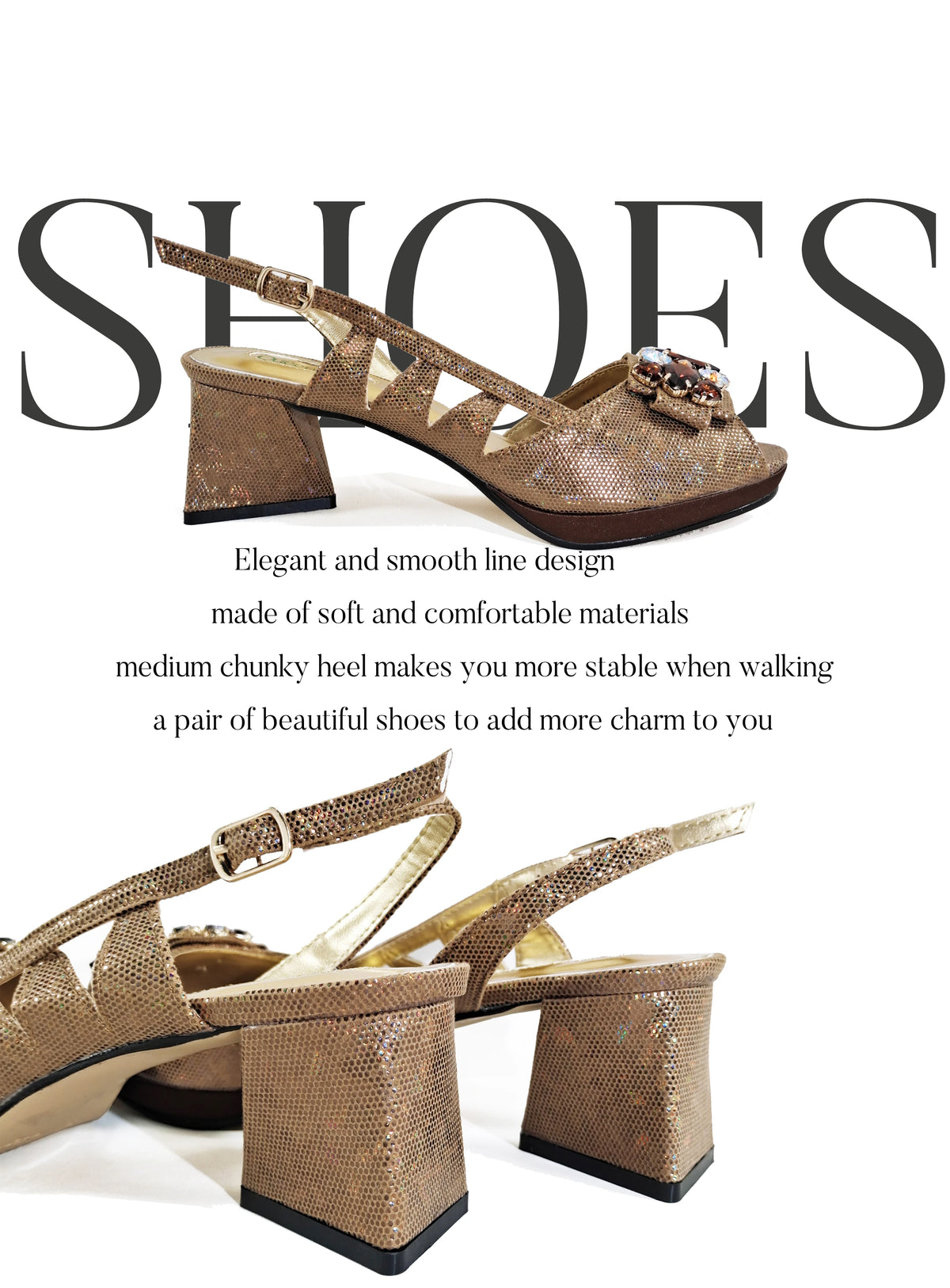 Queena Yan Newest Italian Design Special Synthetic Fabrics Women's Matching Shoe and Bag Set High Heel for Weddings and Parties
